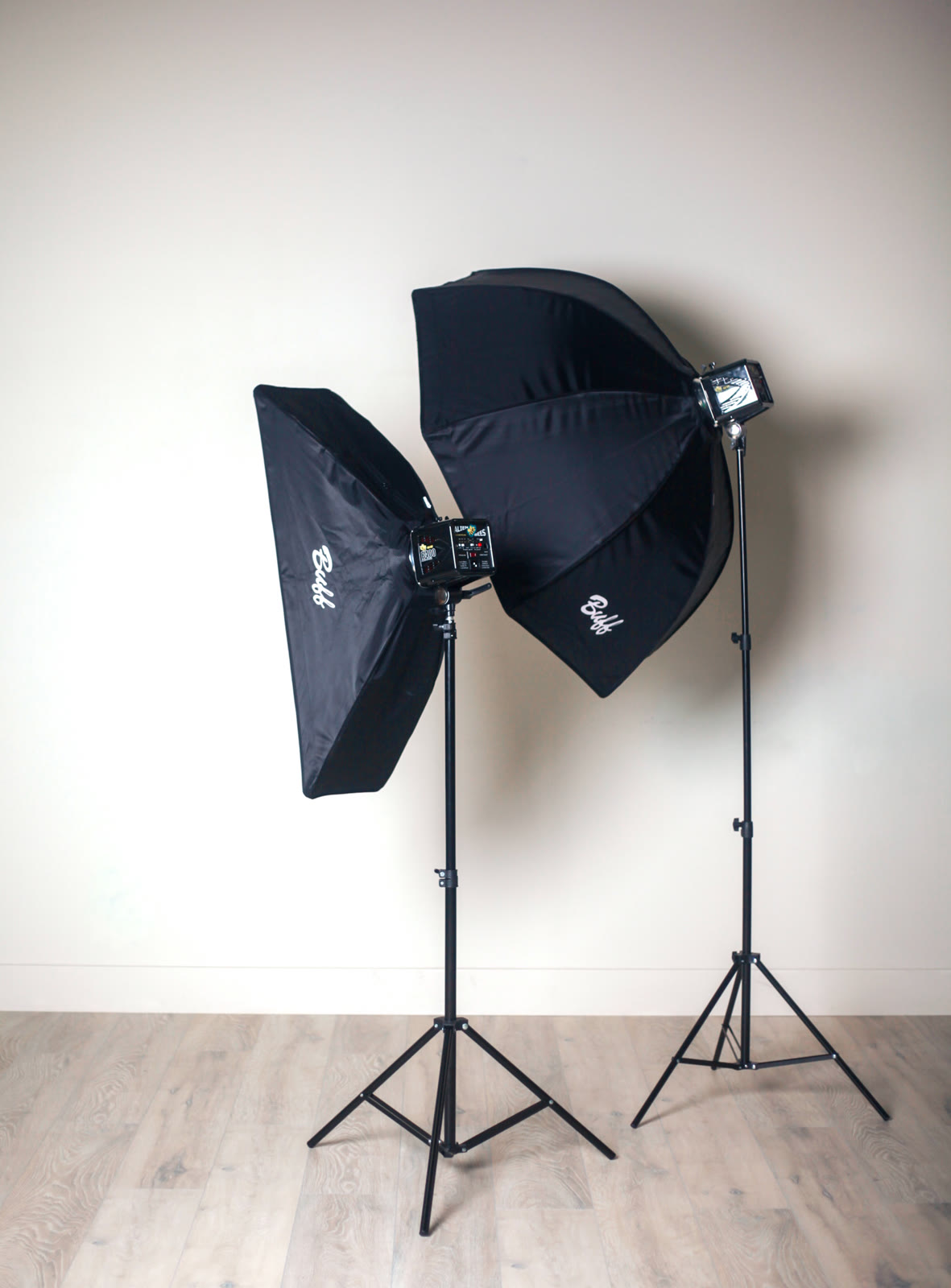A studio softbox modifier filling the frame, no people